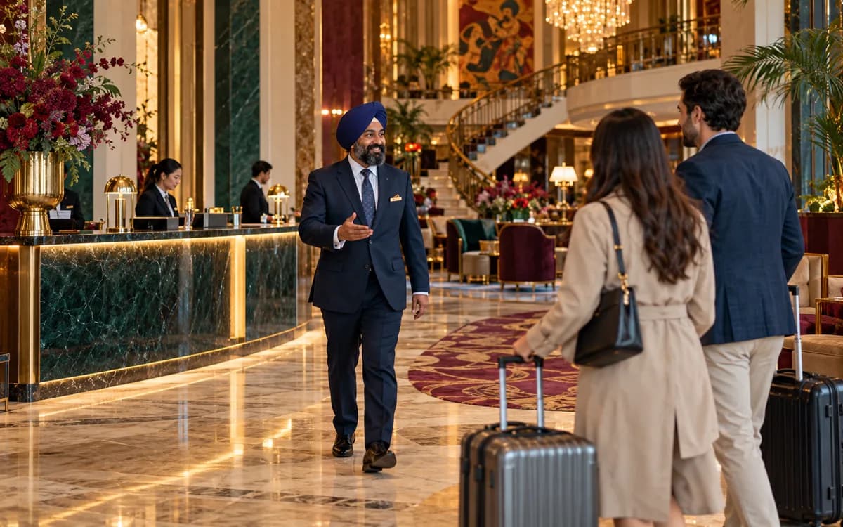 Hotel Manager at work in a professional setting