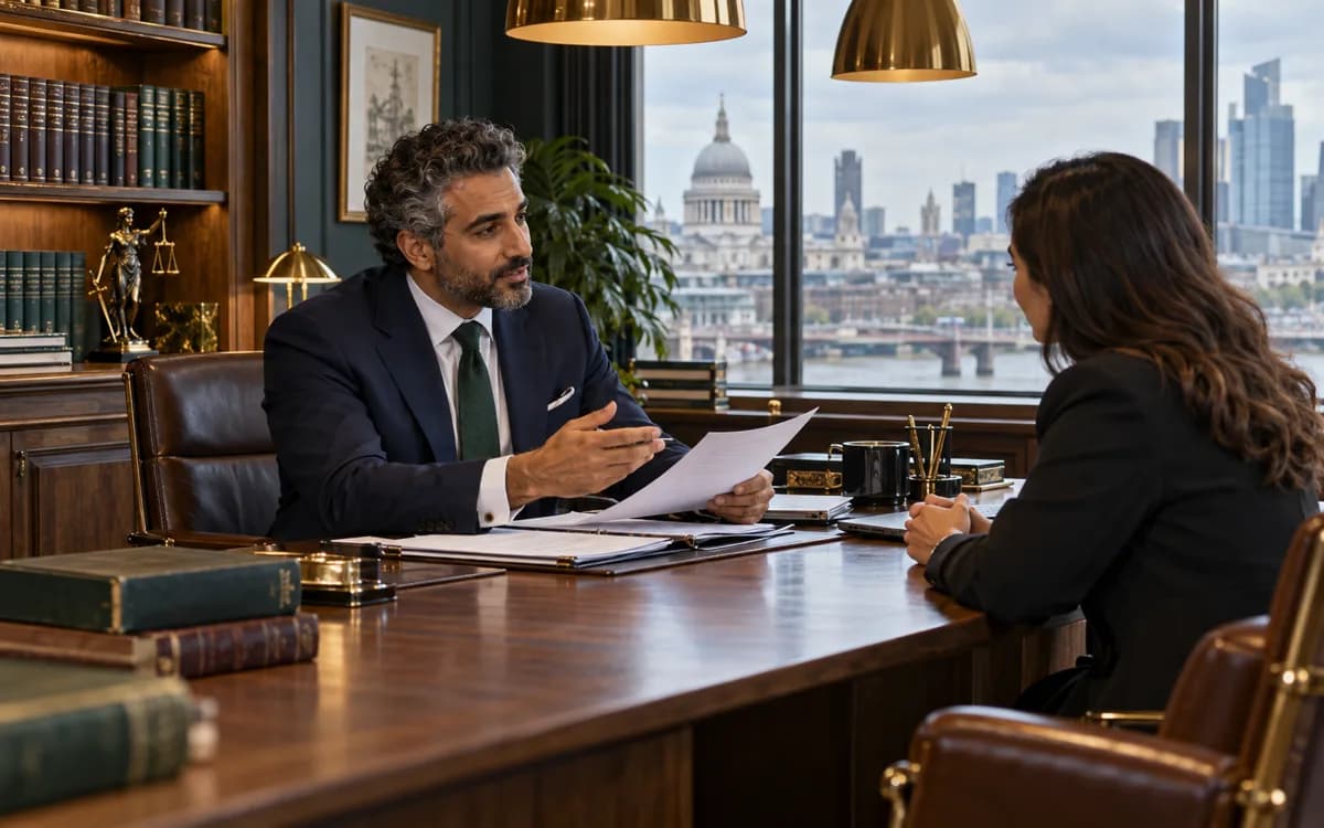 Lawyer at work in a professional setting