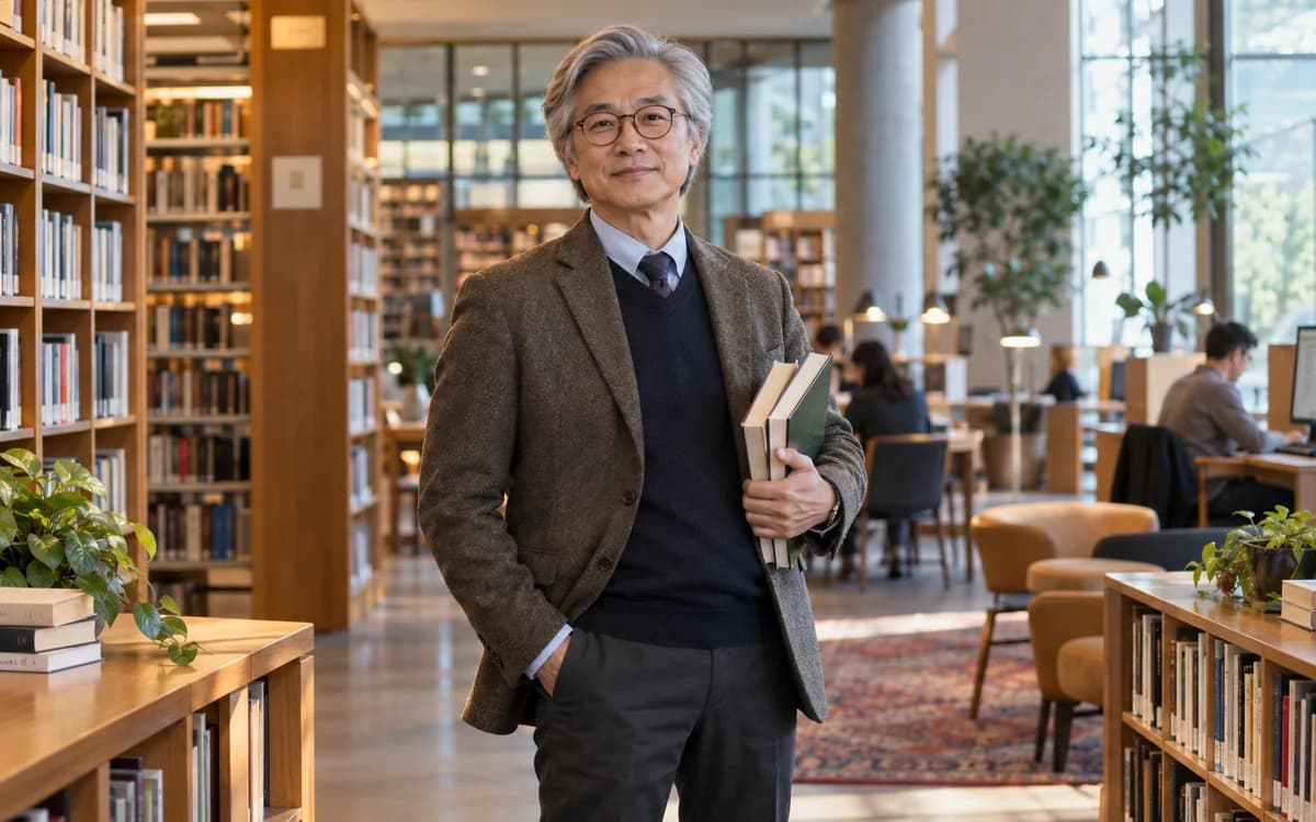 Librarian at work in a professional setting