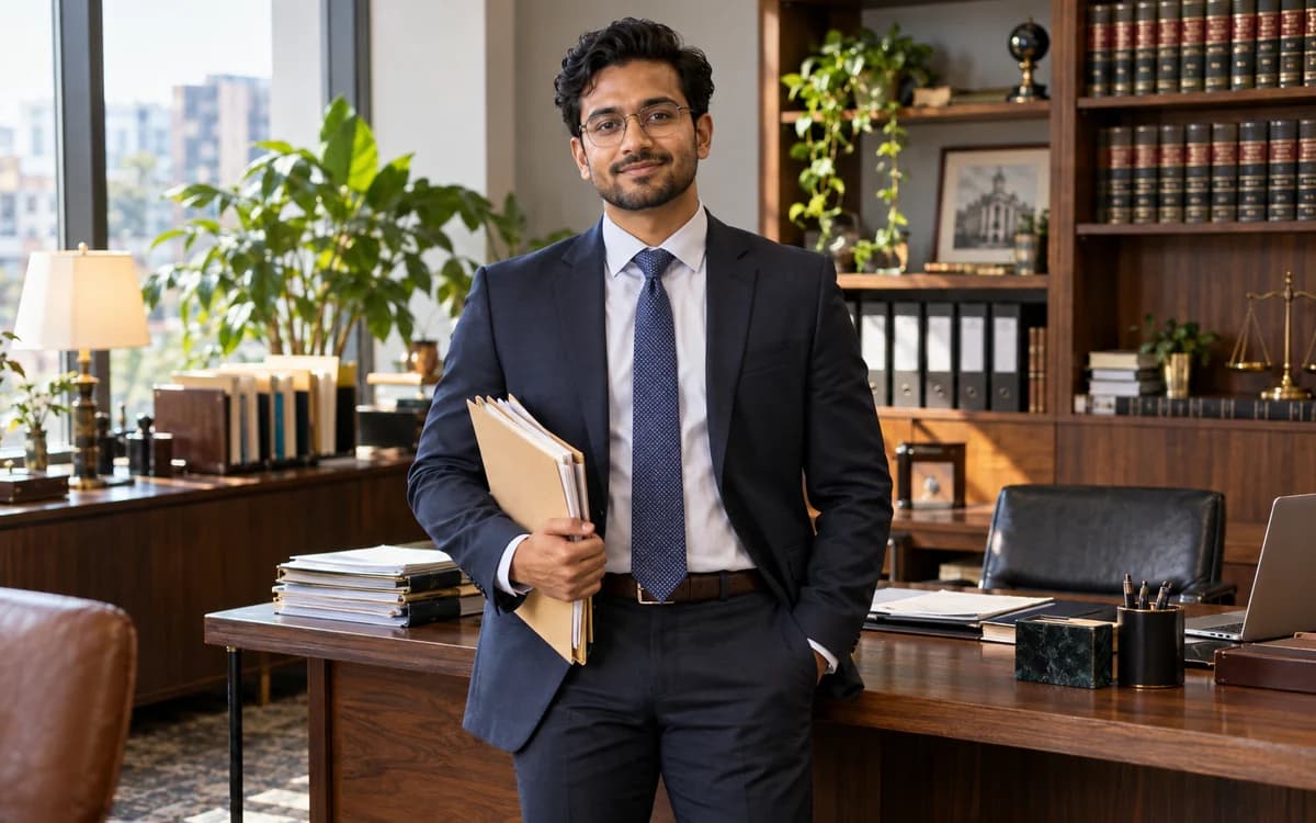 Paralegal at work in a professional setting
