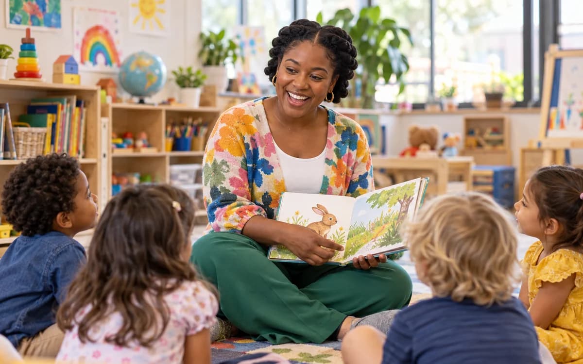 Preschool Teacher at work in a professional setting