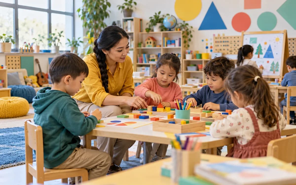 Teacher at work in a professional setting