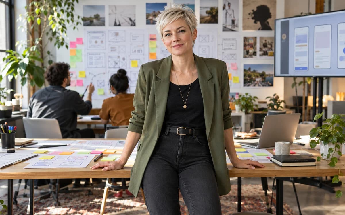 UX Designer at work in a professional setting