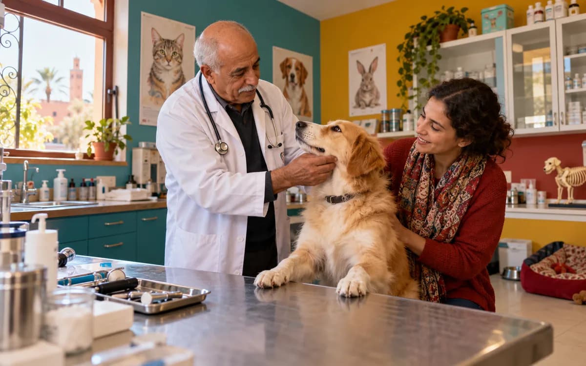Veterinarian at work in a professional setting
