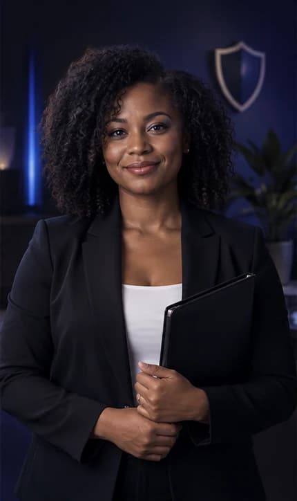 English Insurance Agent AI avatar presenter in a professional finance setting