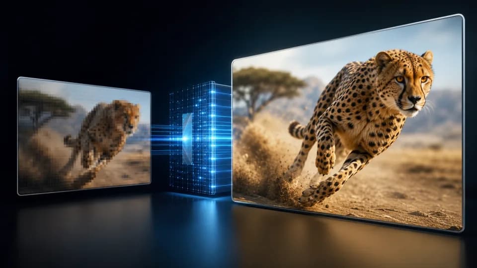 How to upscale a video with AI with Medux MCP — tutorial cover