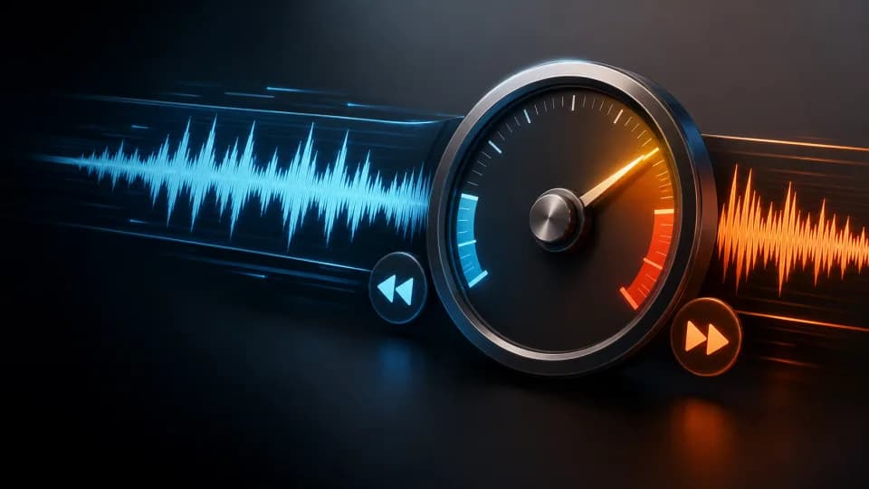 How to change audio playback speed with Medux MCP — tutorial cover