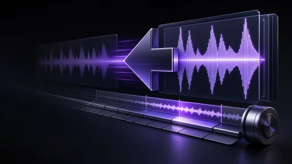 How to reverse an audio file with Medux MCP — tutorial cover